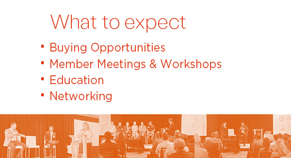 What to expect: Buying Opportunities, Member Meetings & Workshops, Education, Networking