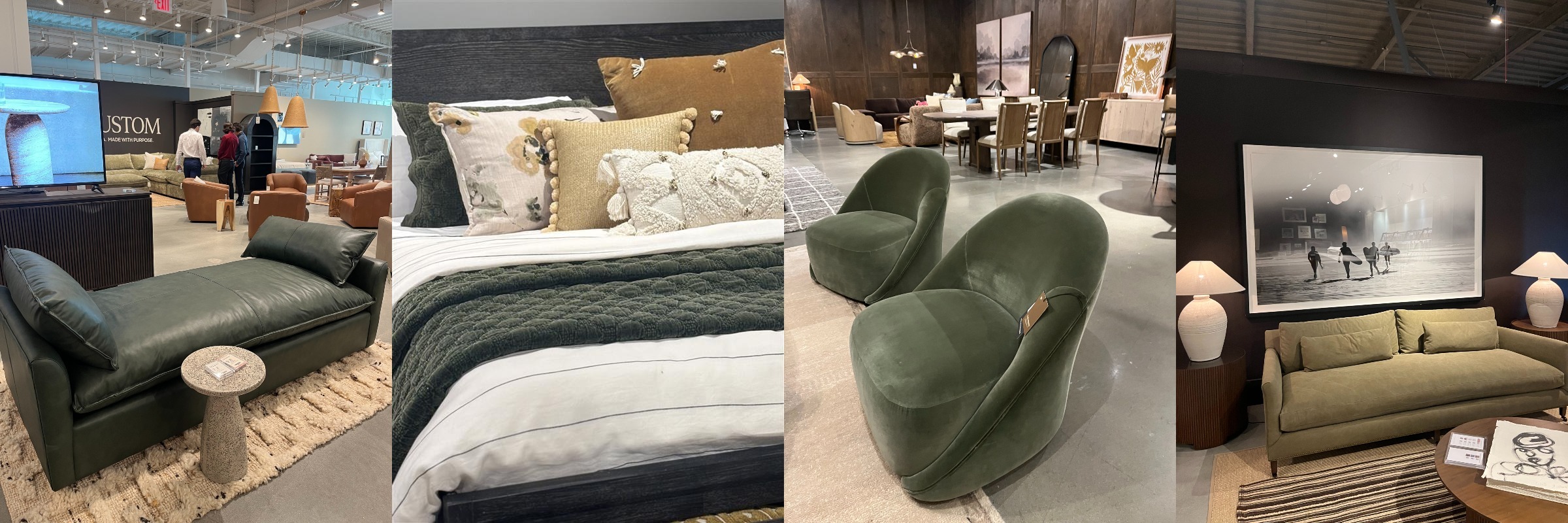 Deep green tones